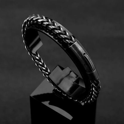 Vintage Chain Link Men Bracelet Handmade Stainless Steel Bracelets