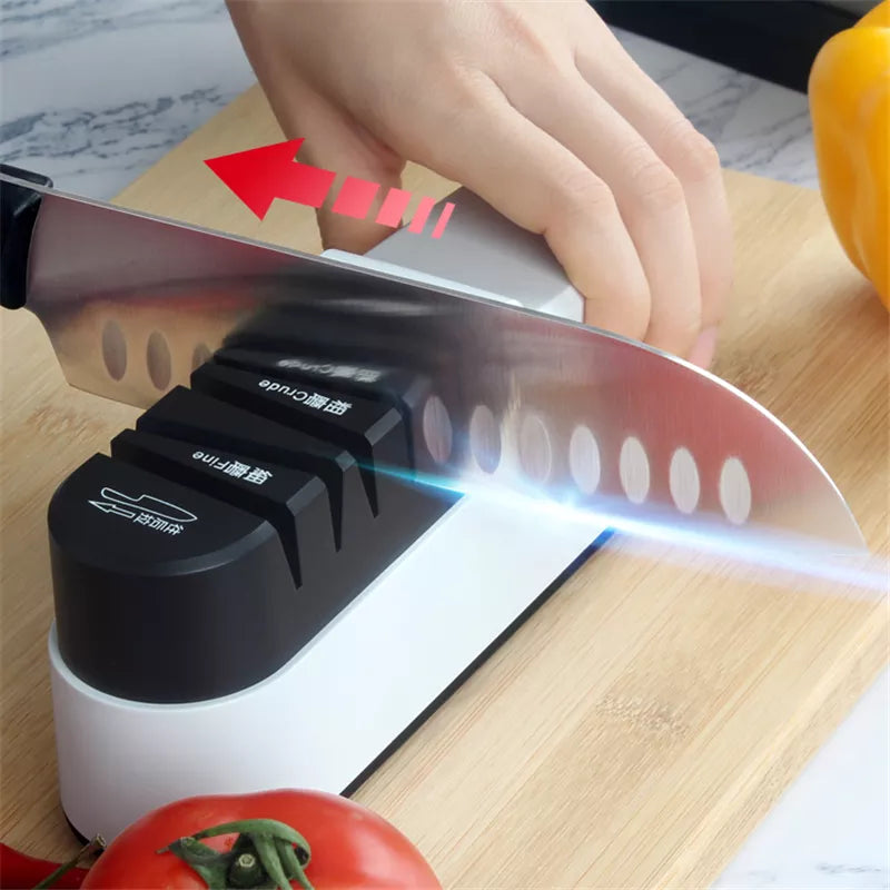 Electric Knife Sharpener USB Charging Automatic Knife Grinder Household