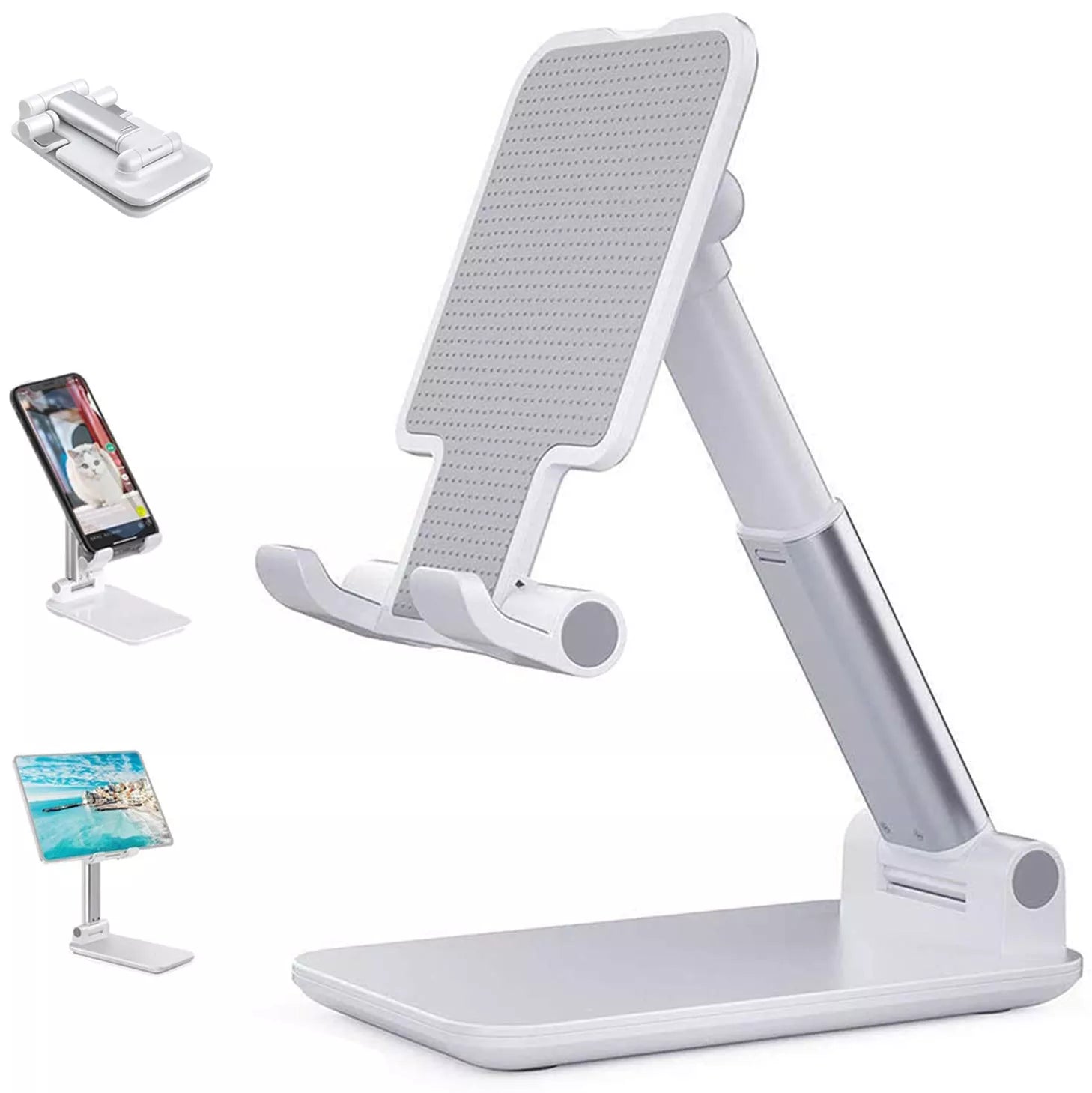 Desk Mobile Phone Holder Stand For Metal Desktop Tablet Holder Table Cell Foldable Extend Support