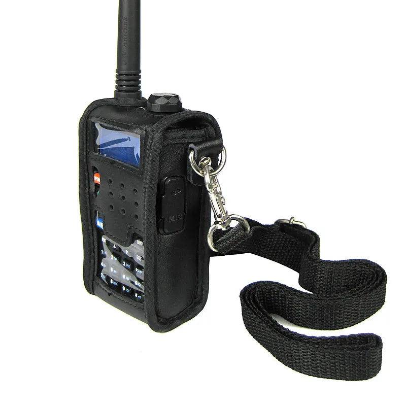 Walkie Talkie Leather Soft Case Cover For BAOFENG UV 5R Portable Ham Radio UV-5R