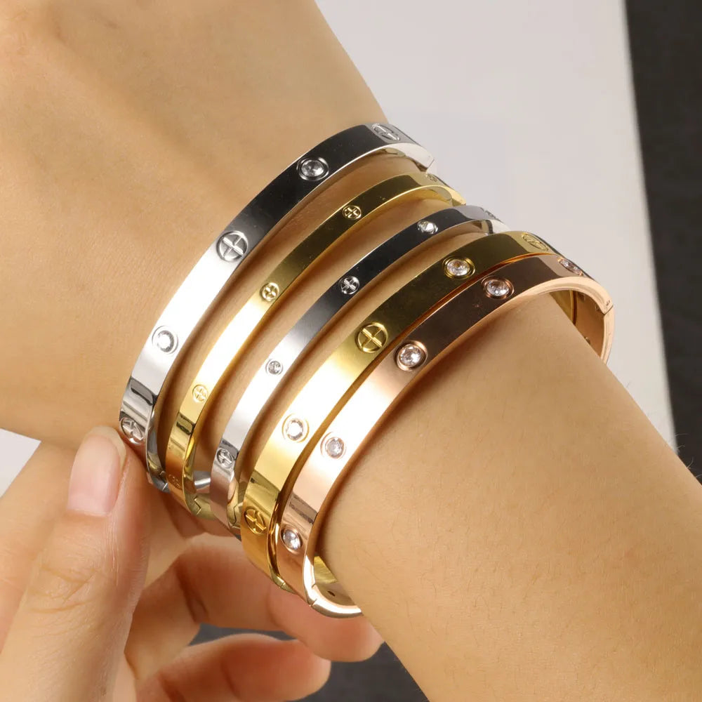 Stainless Steel Cuff Bracelets Bangles For Women