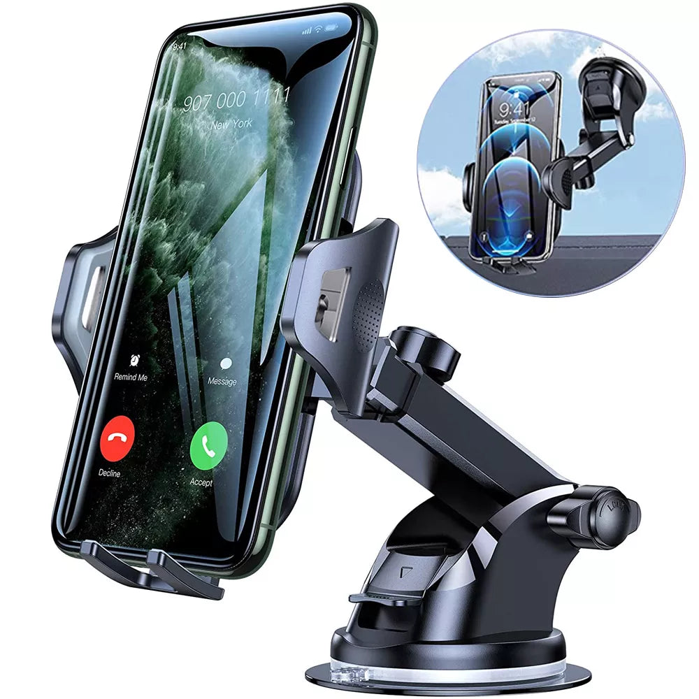 Car Phone Mount Long Arm Suction Cup Sucker Car Phone Holder Stand Mobile Cell Support