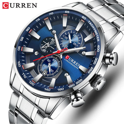 Quartz Men’s Watch Sport Waterproof Wrist Watches Chronograph Date Relogio Masculino