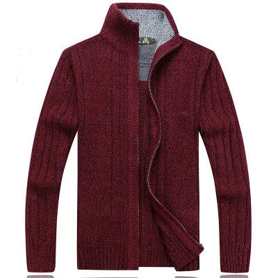 Wool Cotton Cardigan Autumn Men&