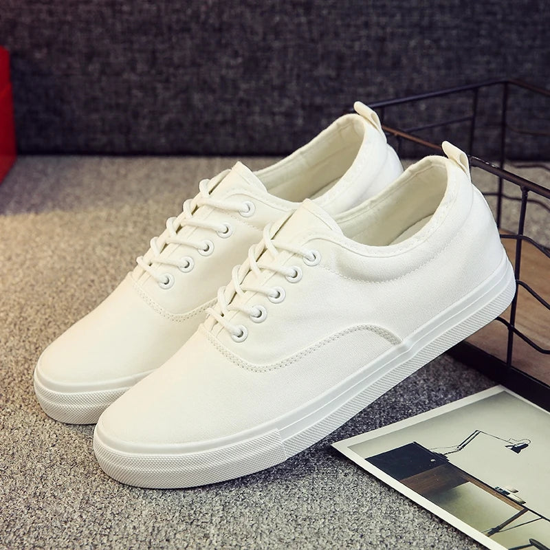 Men Shoes Lace-Up Classic Canvas Style Breathable Fashion Sneakers Men&