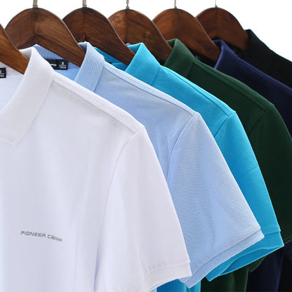 Clothing Men Polo Shirt Men Business Casual Solid Male Polo Shirt Short Sleeve