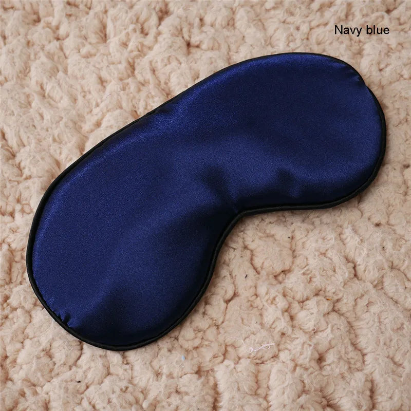 Silk Sleep Rest Eye Mask Padded Shade Cover Travel Relax Aid Blindfolds