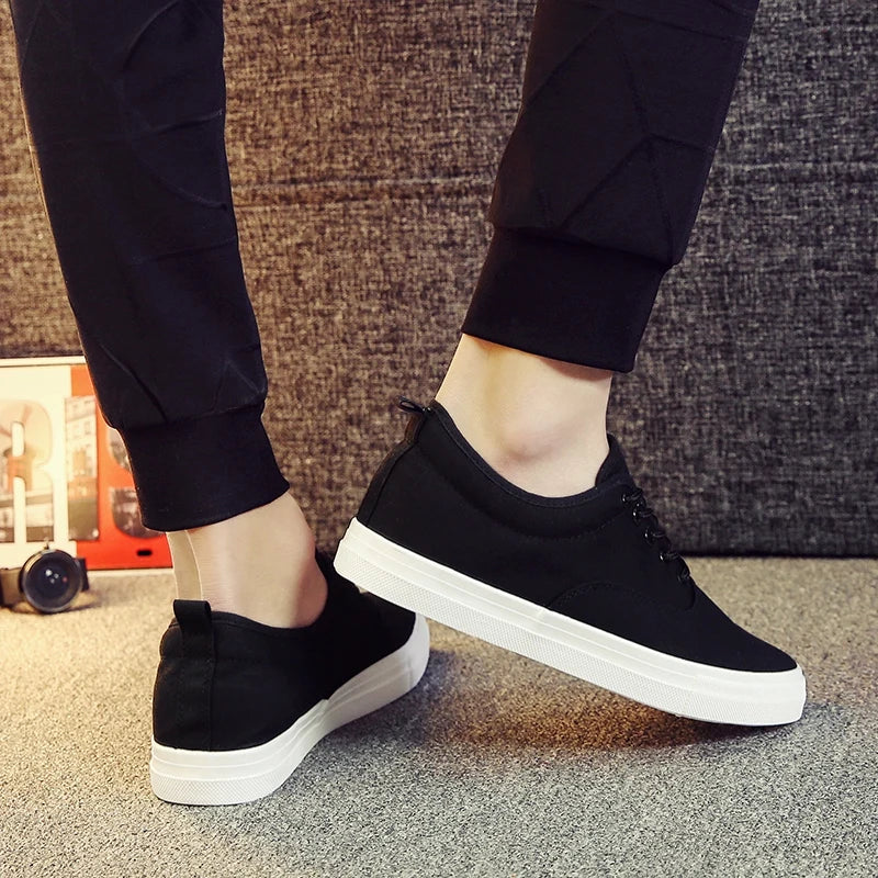 Men Shoes Lace-Up Classic Canvas Style Breathable Fashion Sneakers Men&