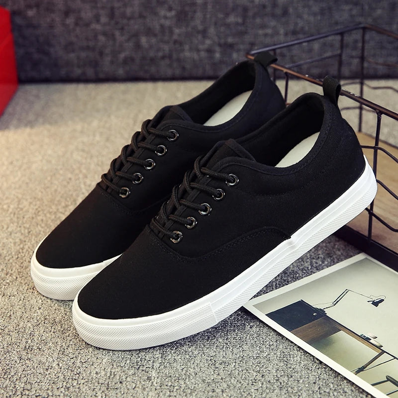 Men Shoes Lace-Up Classic Canvas Style Breathable Fashion Sneakers Men&