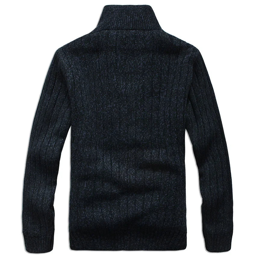 Sweater Male Clothes Thick Fleece Casual Cardigan Knitted Sweater for Men Coat