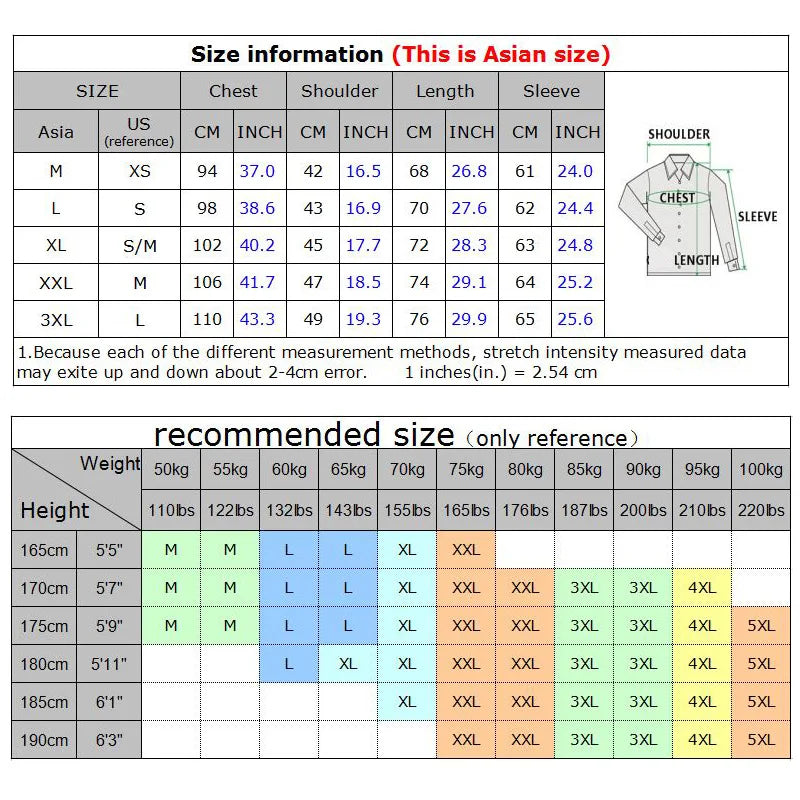 Shirt Men 100% Cotton Dress Shirts Spring Long Sleeve Casual Shirt Men