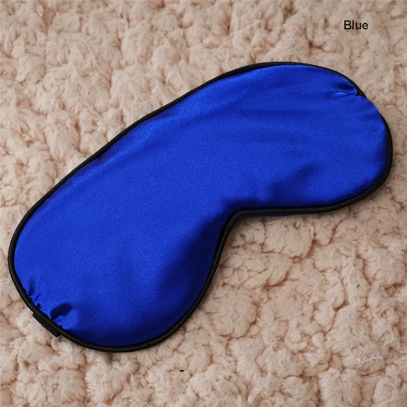 Silk Sleep Rest Eye Mask Padded Shade Cover Travel Relax Aid Blindfolds