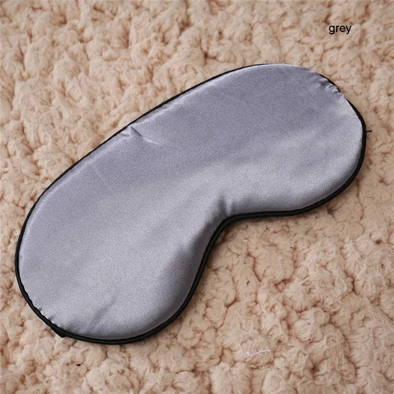 Silk Sleep Rest Eye Mask Padded Shade Cover Travel Relax Aid Blindfolds