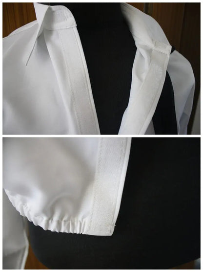 White Shirt Thread Gluing NO Button Dangerous Bad Wear With Tie Quick