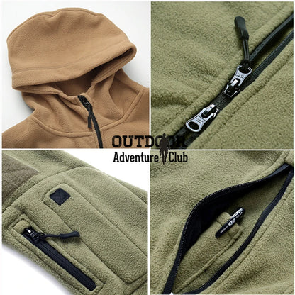 Military Tactical Fleece Jacket Men Warm Polar Army Clothes Multiple Pocket