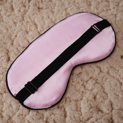 Silk Sleep Rest Eye Mask Padded Shade Cover Travel Relax Aid Blindfolds