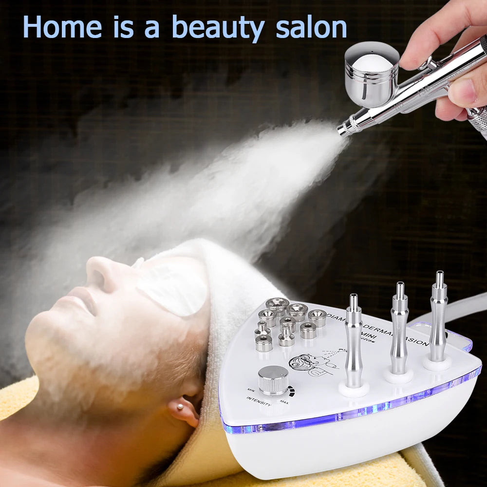 Dermabrasion Machine With Spray Gun Water Spray Vacuum Suction Exfoliation Facial Massage