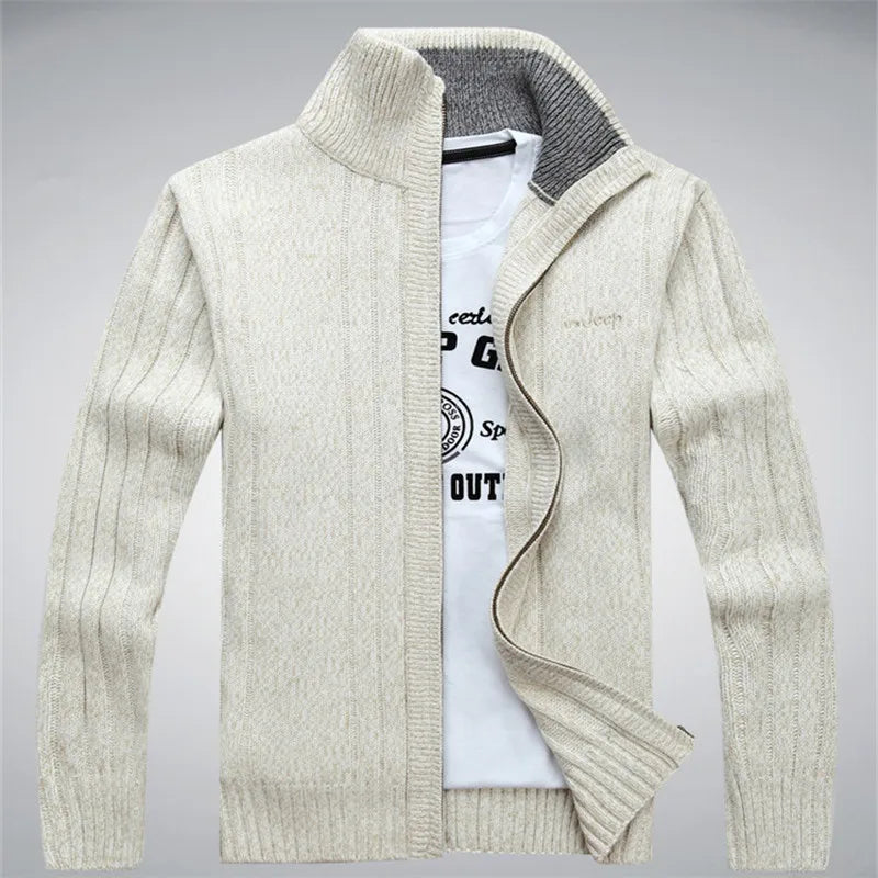 Wool Cotton Cardigan Autumn Men&