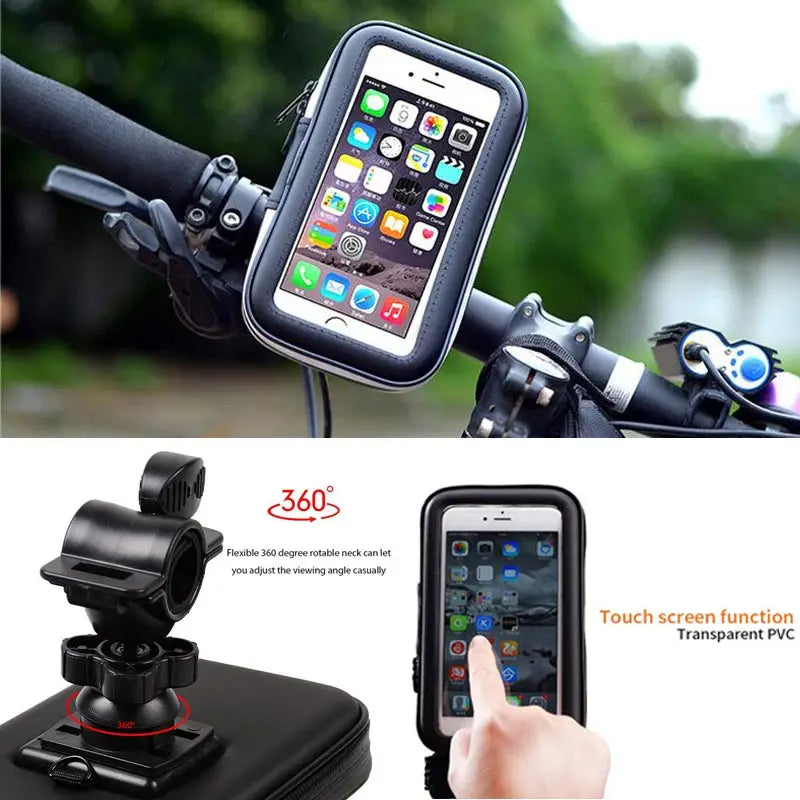 Bicycle Motorcycle Phone Holder For Moto Stand Bag For Iphone X 8 Plus SE S9 GPS