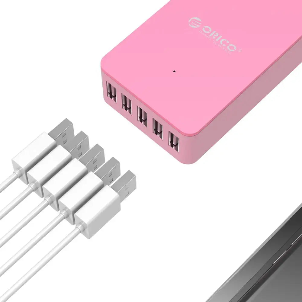 5 Ports USB Charger 5V2.4A Desktop Charging Station 8A 40W USB Charger For iPhone