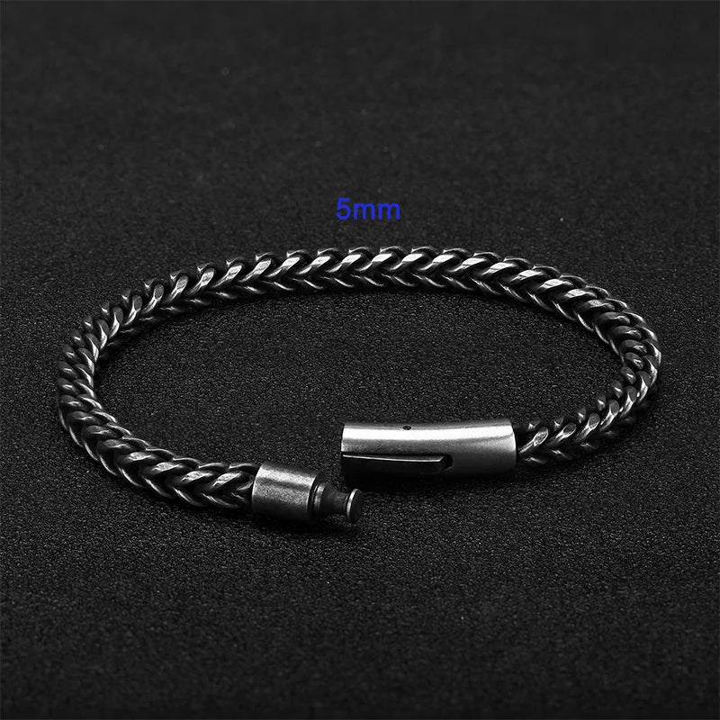 Vintage Chain Link Men Bracelet Handmade Stainless Steel Bracelets