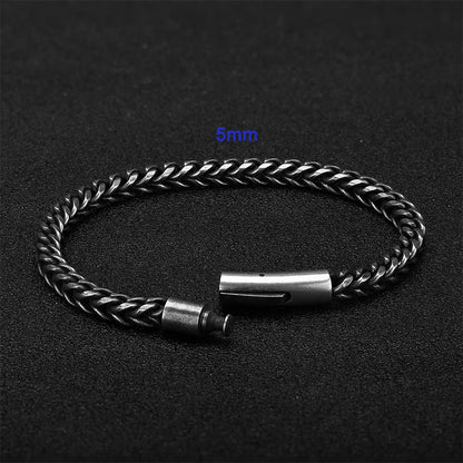 Vintage Chain Link Men Bracelet Handmade Stainless Steel Bracelets