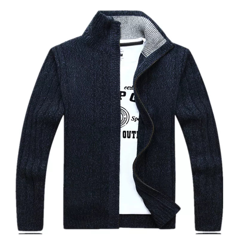 Wool Cotton Cardigan Autumn Men&