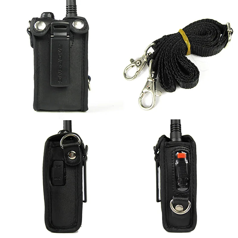 Walkie Talkie Leather Soft Case Cover For BAOFENG UV 5R Portable Ham Radio UV-5R