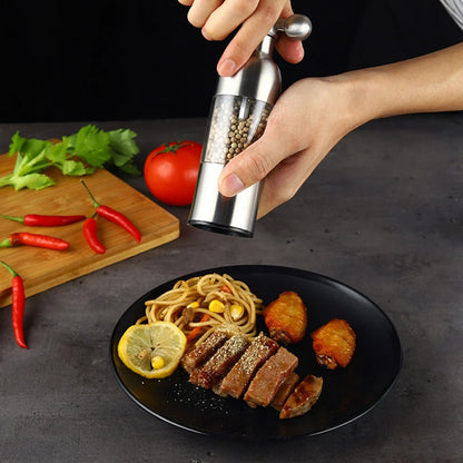 Stainless Steel Grinder Manual Salt and Pepper Mill ceramic core Sesame Spice Grinder Gadgets