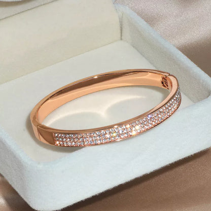 Elegant Classic Crystal Cuff Bangles Bracelets For Women