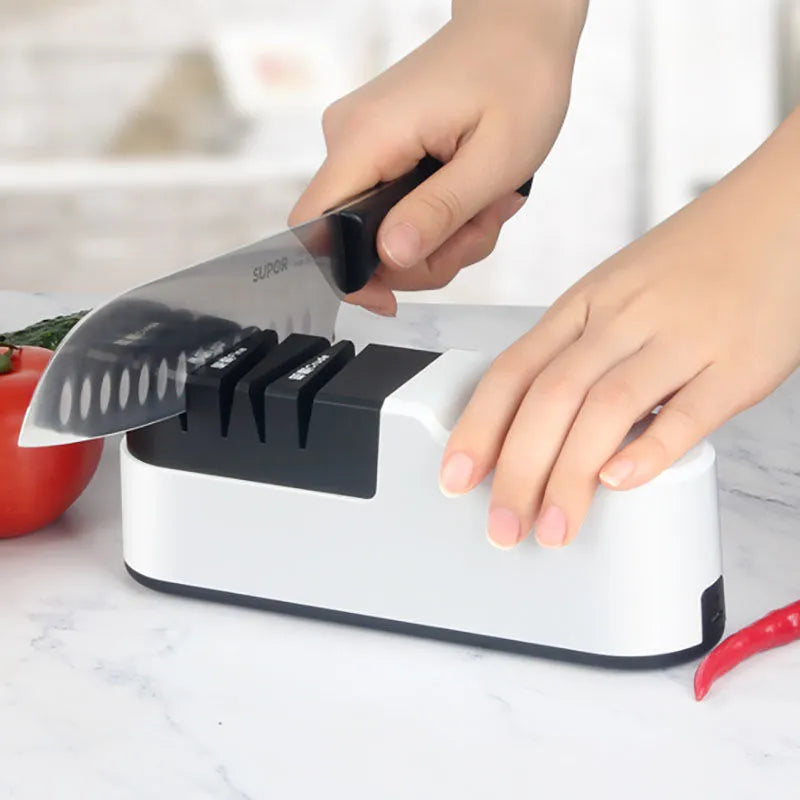 Electric Knife Sharpener USB Charging Automatic Knife Grinder Household