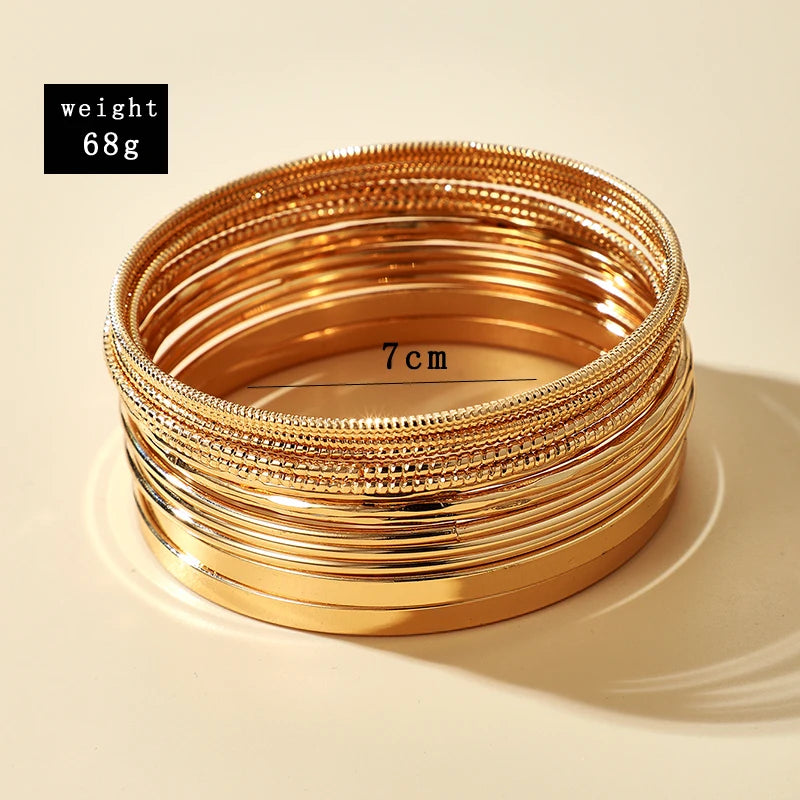 Punk Gold Color Bracelets for Women