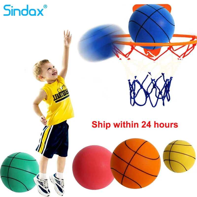 Silent High Density Foam Sports Ball Indoor Mute Basketball Soft Elastic Ball