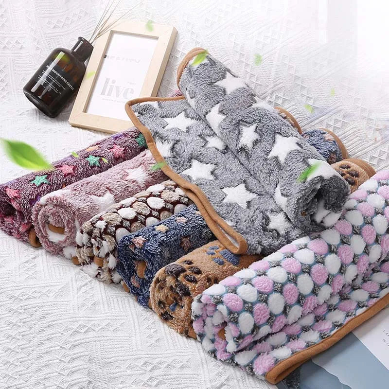 Soft And Fluffy Pet Dog Blanket Printing Pet Mat Warm Breathable Skin Friendly