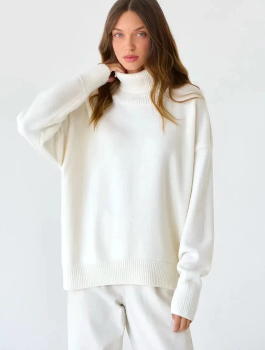 Thick Warm Pullover Top Oversized Casual Loose Knitted Jumper Female Pull