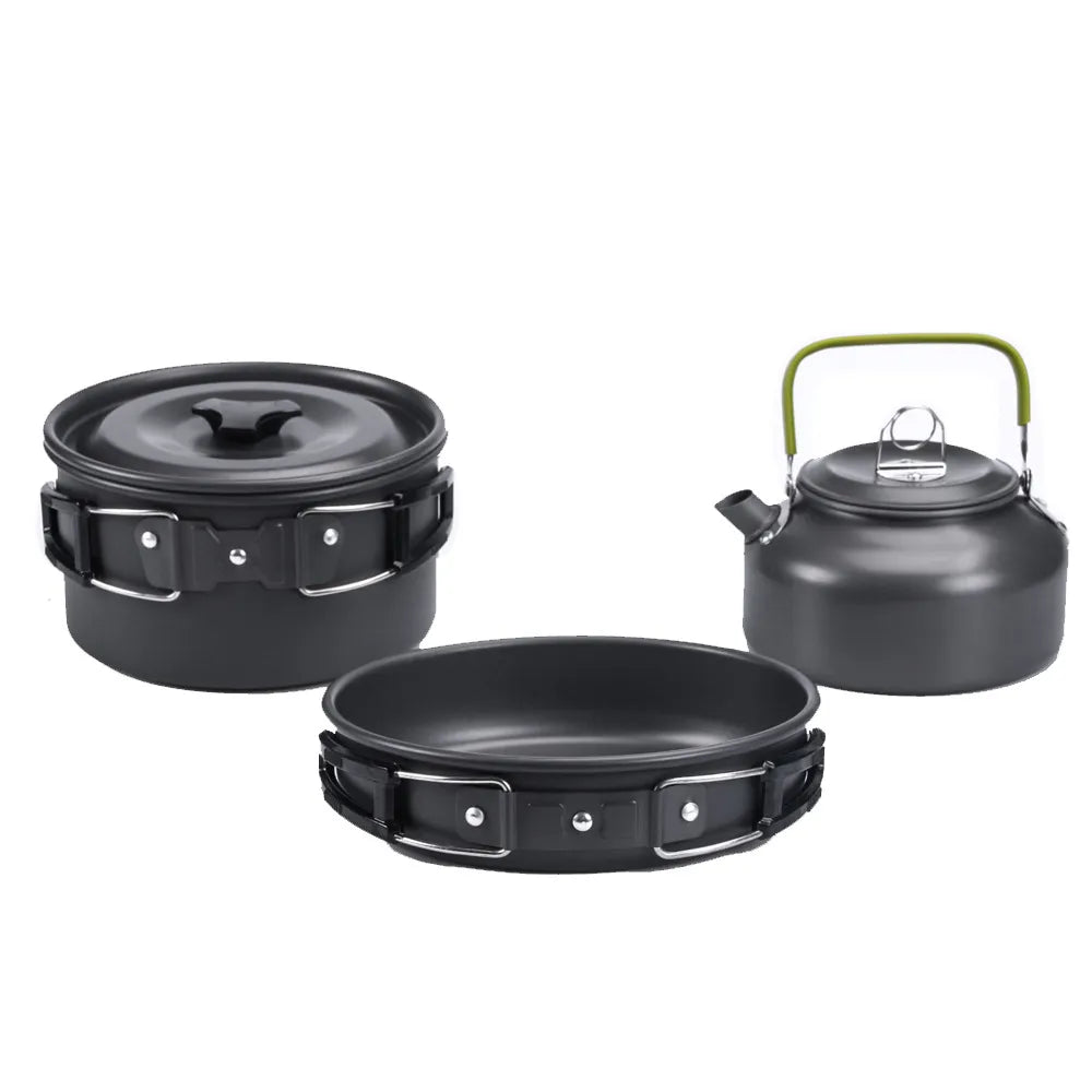 Camping Cookware Kit Outdoor Aluminum Lightweight Equipment Camping Cooking Kit