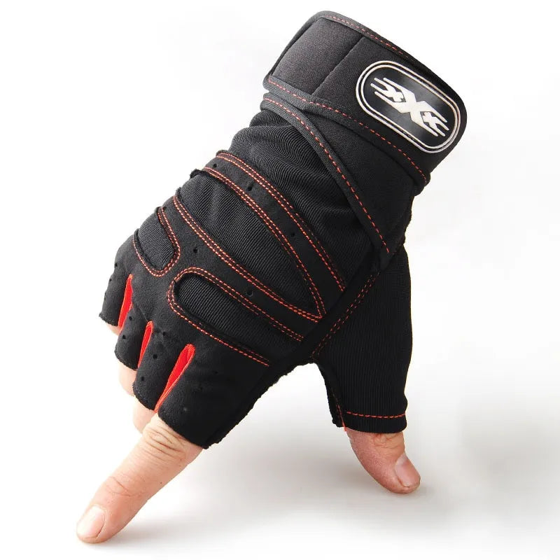 Fitness Half Finger Gloves Men And Women Wrist Guard Sports Dumbbell Riding Non Slip