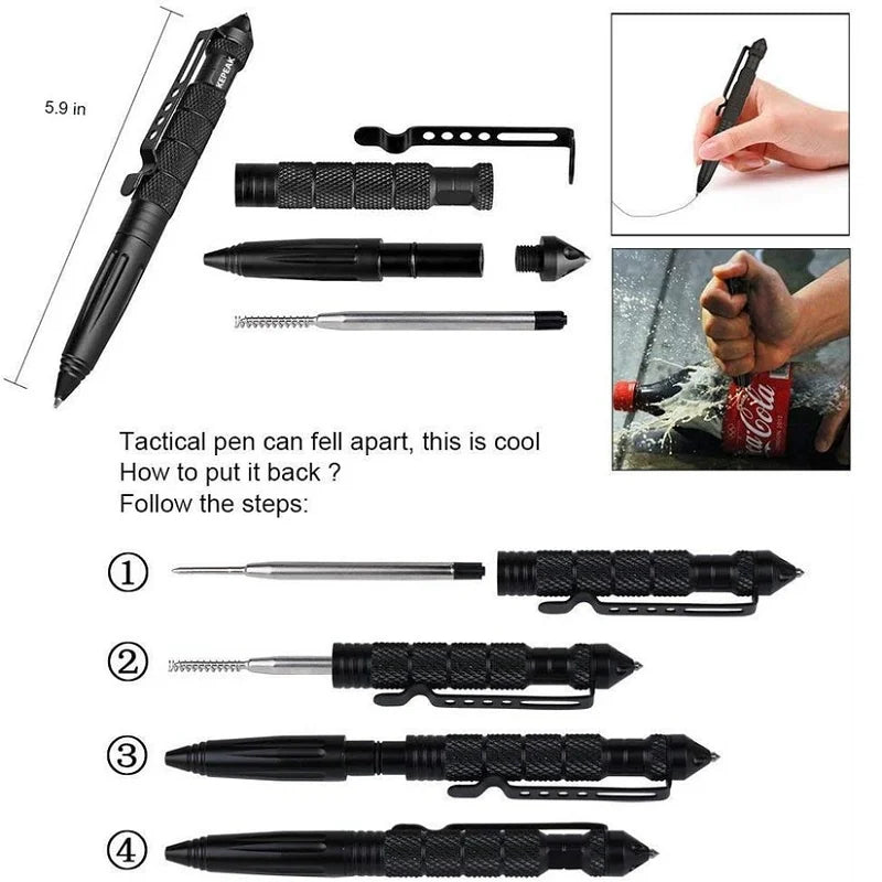 Mini Pocket Anti-skid Signature Tactical defensa personal Pen Outdoor Sports Camping