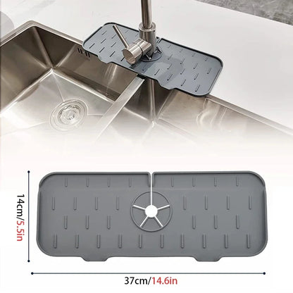 Absorbent Mat Silicon Kitchen Sink Splash Guard Drain Pad Water Splash Catcher Mats