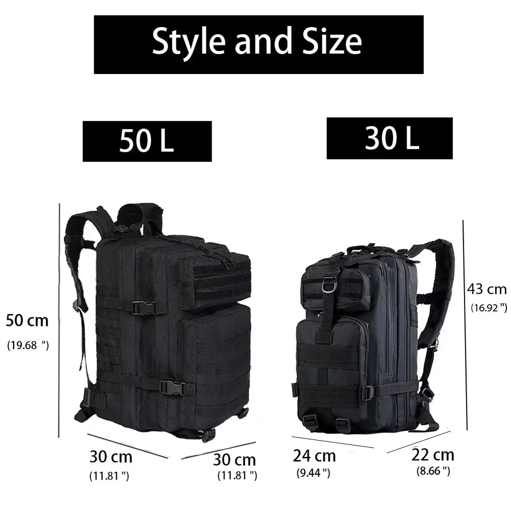 30L/50L Waterproof Backpack Army Tactical Package Outdoor