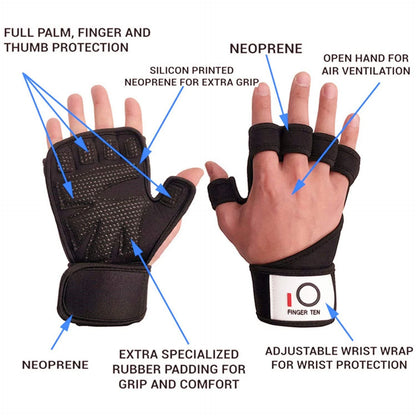 Fitness Exercise Gym Sports Outdoors Full Half Finger Gloves Body Building Weight Lifting Gloves