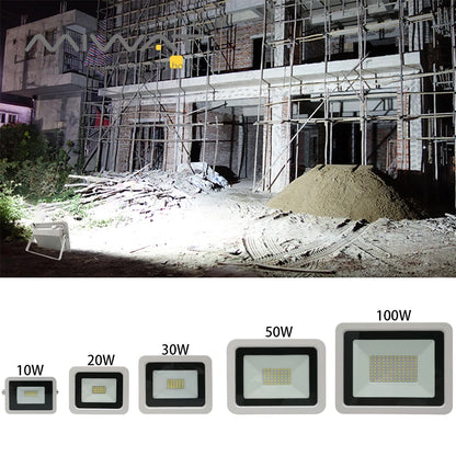 LED Flood Light Reflector Spotlight Street Light Wall Lamp IP68 Waterproof Outdoor Garden Lighting