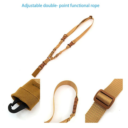 Tactical Gear Tactical Single Point Gun Sling Shoulder Strap Rifle Rope Belt with Metal Buckle