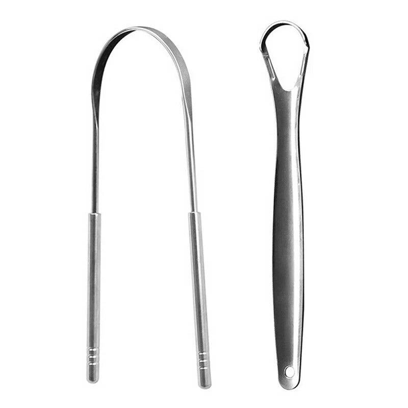 Tongue Scraper Stainless Steel Tongue Cleaner Bad Breath Removal