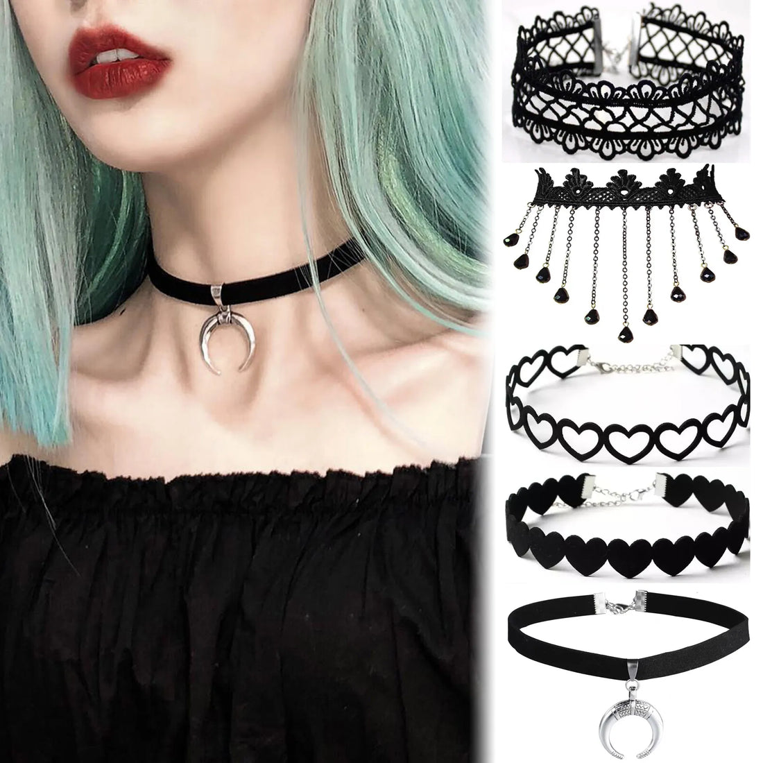 Vintage Sexy Lace Velvet Choker Necklace for Women