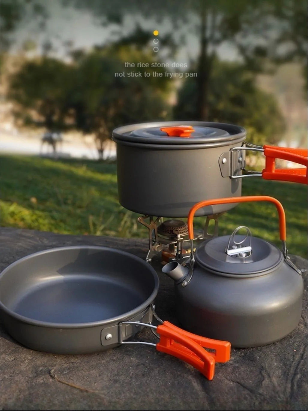 Camping Cookware Kit Outdoor Aluminum Lightweight Equipment Camping Cooking Kit