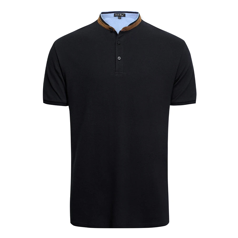 Clothing Men Polo Shirt Men Business Casual Solid Male Polo Shirt Short Sleeve