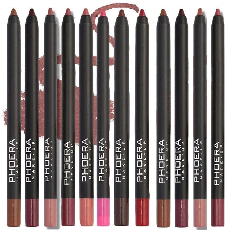 Waterproof Matte Lipliner Pencil Sexy Red Contour Tint Lasting Non-stick Cup Moisturising Lips