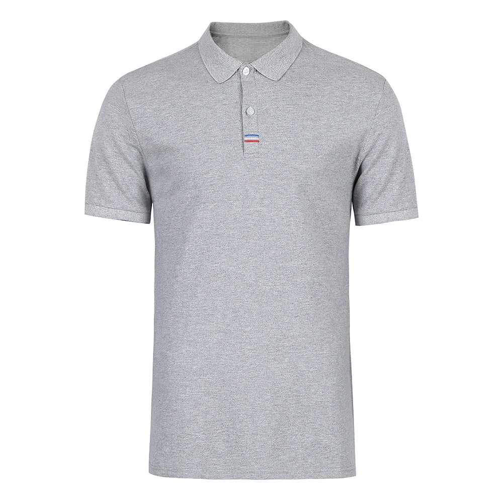 Clothing Men Polo Shirt Men Business Casual Solid Male Polo Shirt Short Sleeve