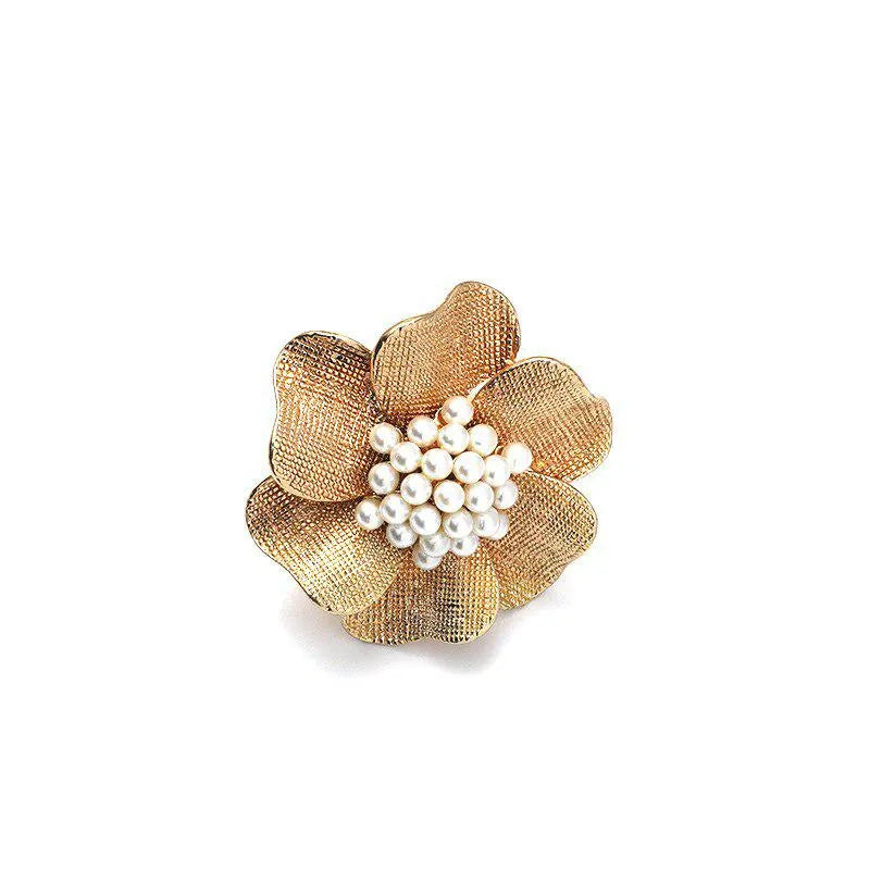 Pearl Flower Finger Ring Party for Women